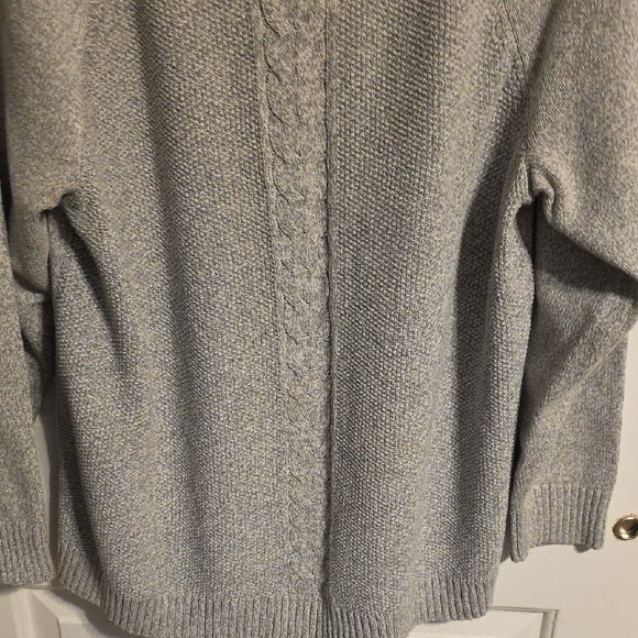 Karen Scott Light Gray Cable Knit Sweater - Picture 3 of 4